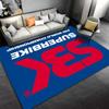 "Superbike Logo Carpet with Bold Red and Blue Design for Home Decor" Suitable for use as an anti-slip for living room bedroom sofas