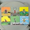 RWS Wide Angle Tarot - Compact Edition 78 Pcs Cards + 2 Specials Frame Cards 7*7cm Double-embossed in Two-piece Rigid Box