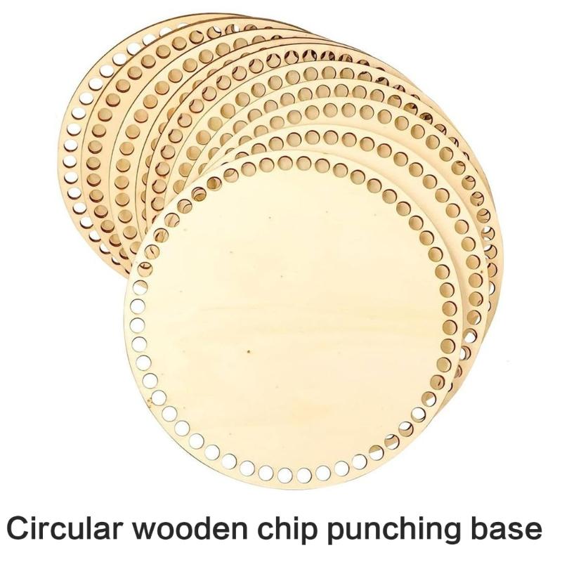 Wood Basket Base Basket Weaving Supplies for Crochet Baskets Making Home Decoration Crochet Baskets Wood Base Bottom