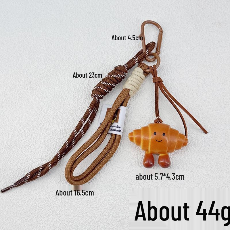 INS-Style Miu Series Alkaline Water Bread Bag - Cute Chocolate Pendant Jewelry Keychain