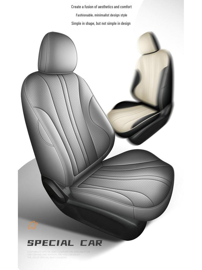 Roewe M7DMH Original Perforerade Läder Bilbarnstolsskydd - Andningsbara & Hälsobevarande