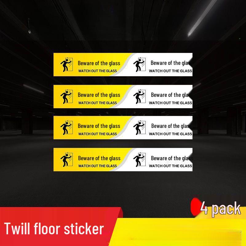 Glow-in-the-Dark Anti-Slip Safety Warning Decal for Slippery Floors