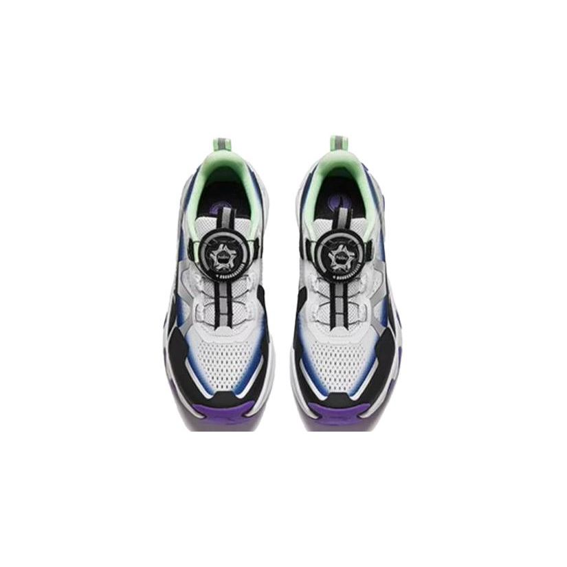 Anta Comfortable Shock Absorbing Durable Low Top Kids Running Shoes Kids Running Shoes White Black Silver T12425521-4