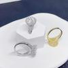 18K Gold-Plated Pearl Lace-Style Adjustable Ring Setting