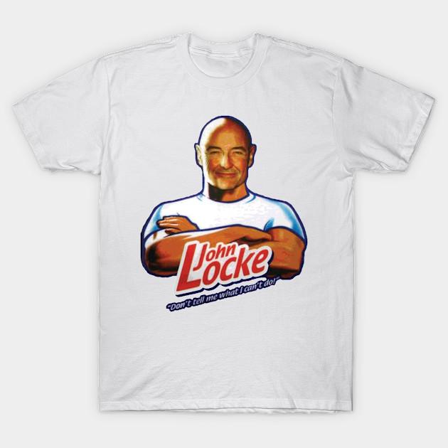 

Men Black Print T-shirt John Locke Lost Don T Tell Me What I Can T Do No-Cut Transfer Paper Print Cotton Tshirt 4XL