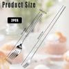 2 PCS Silver Extendable Fork Long Fork Prank 8.6 To 24.8in Expandable Telescoping Extension Forks for Jokes, Telescopic Stainless Steel Dinner Forks