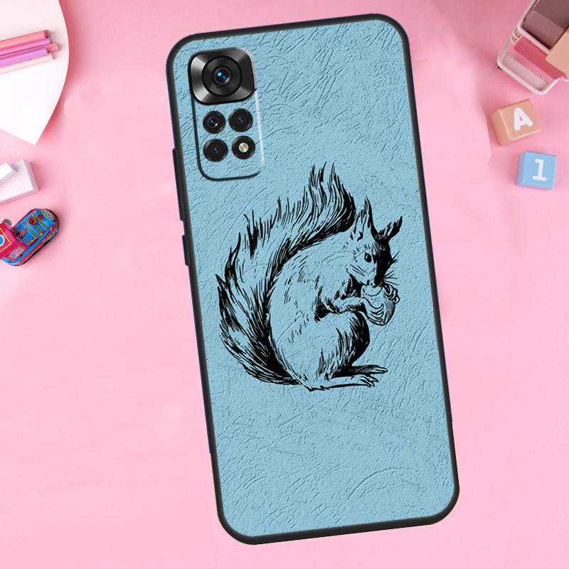 Cartoon Squirrel For Xiaomi Redmi Note 14 10 11 12 13 15 Pro Plus Phone Case For Redmi 15 15C 14C 12C 10C 13C