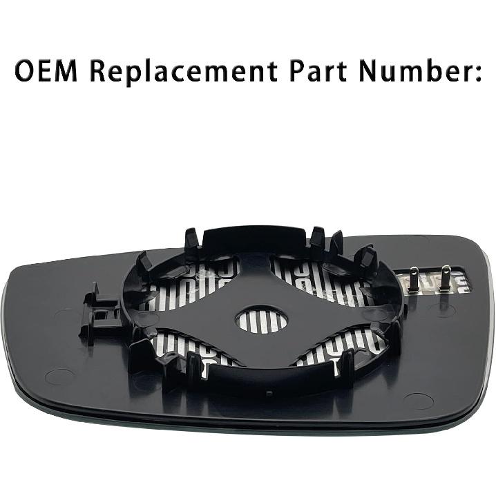 Passenger Side Mirror Lower Glass Replacement For 2011 2012 2013 2014 2015 2016 2017 2018 Volkswagen VW Passat Jetta Beetle - For Volkswagen VW