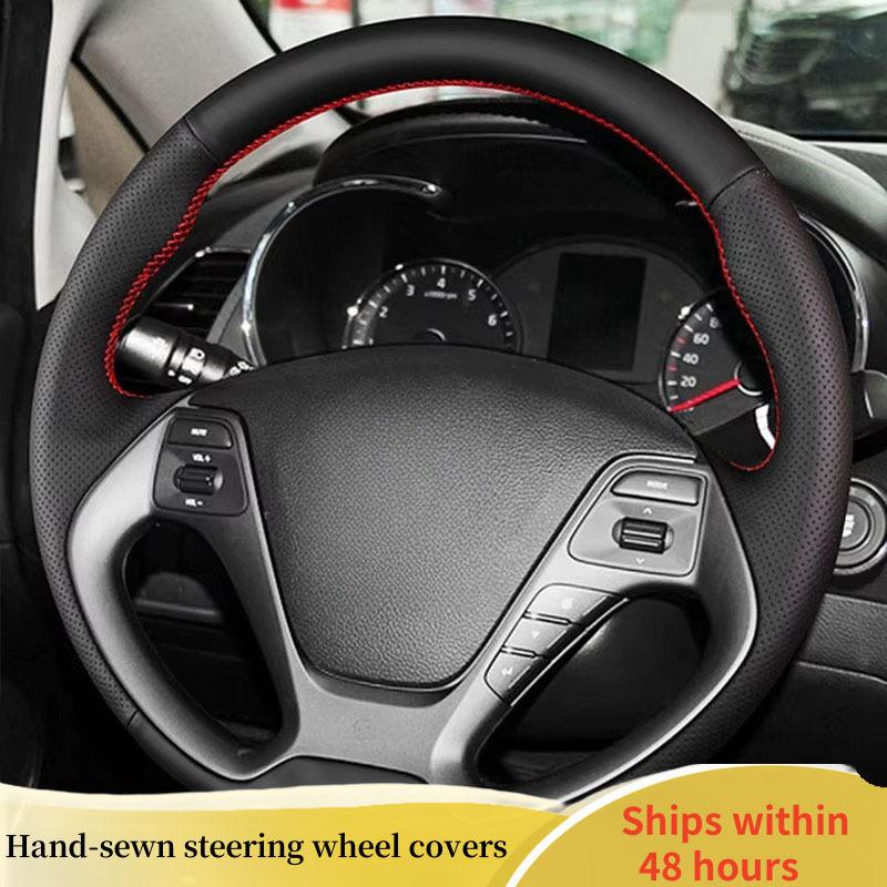 Car Steering Wheel Cover For Kia K3 Ceed Cee d Cerato 2013-2018 ized DIY Car Accessory Original Steering Wheel Braid Red Blue Thread