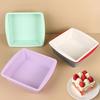 1/2Pcs Silicone Square Round Cake Plate Non-Stick Brownie Pot W/Anti-Slip Handle Oven And Air Fryer Safe Perfect For Baking Cake