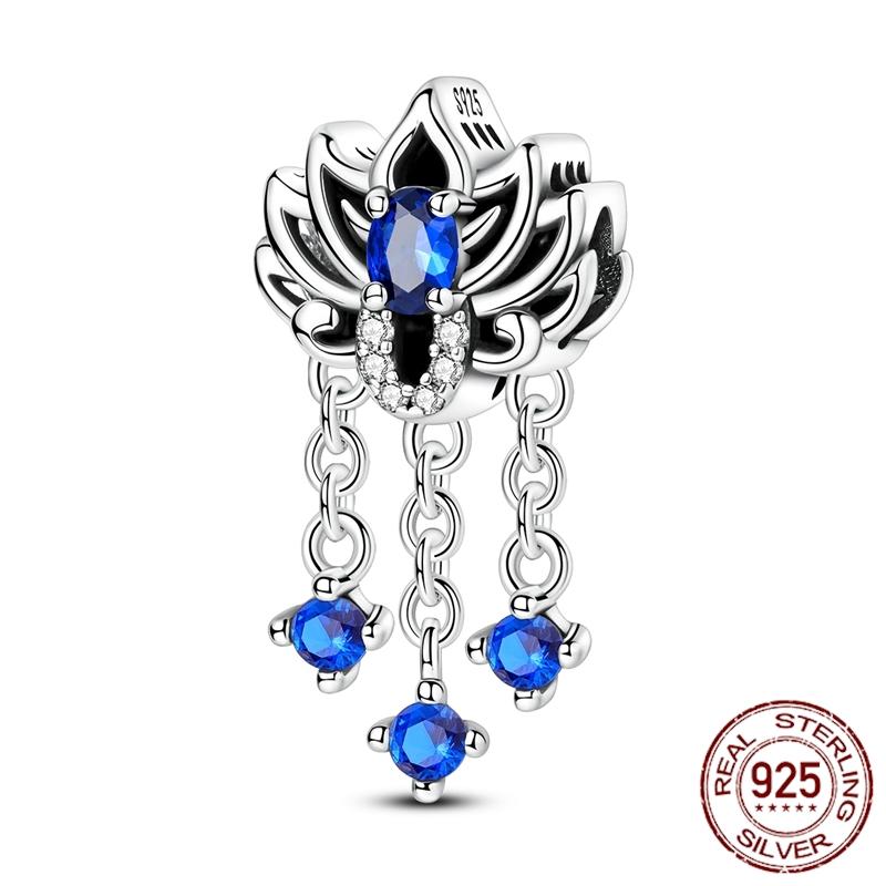 Mula Koppar Blå Resa Flygplan Berlocker Hänge Pärlor Passar Originalpan Armband Smycken För Kvinnor Diy Gåva