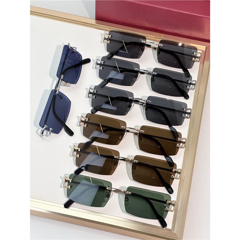 Unisex Rimless Metal Sunglasses CT0488O – Fashionable UV Protection
