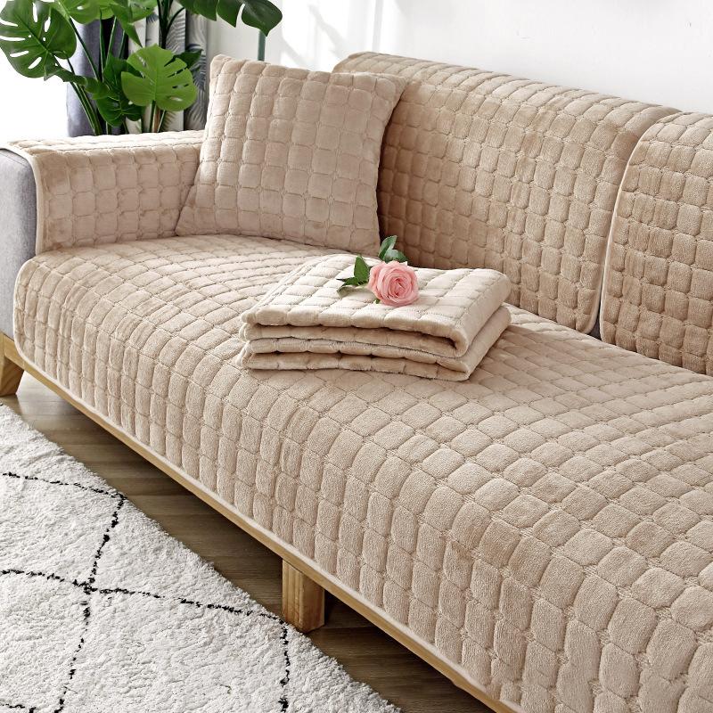 Sofa Cushion 1PCS Flannel Sofa Cushion Winter Non-slip Cushion Autumn and Winter Seat Cushion