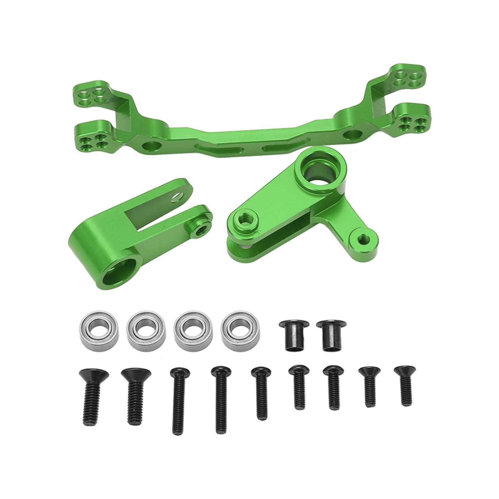 

Aluminum Alloy Steering Parts Set RC Car Steering Group Assembly Set Upgrade Part for ARRMA Granite 1 10 Remote Control зелений