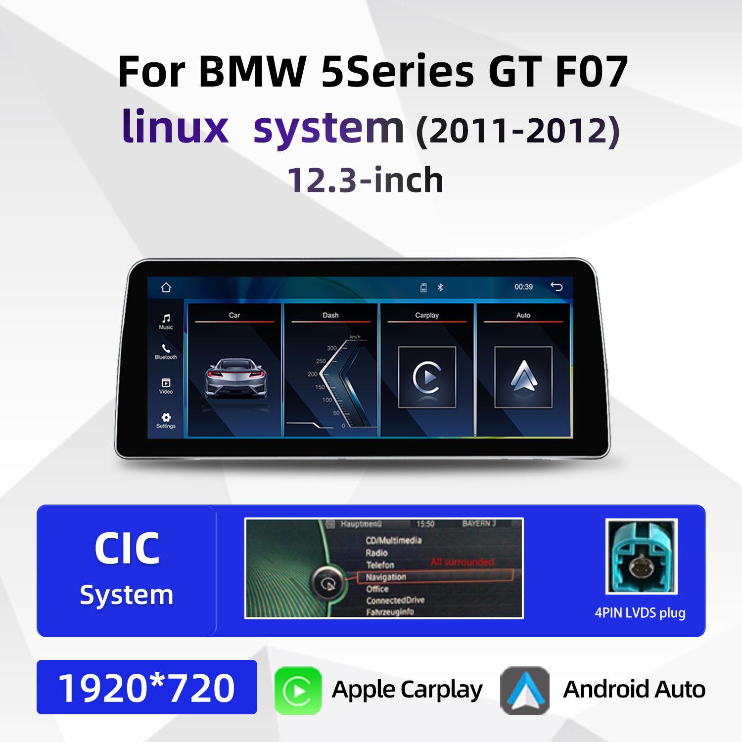 

Беспроводной GPS-навигатор CarPlay для BMW X5 GT F07 Original car has screen-type CIC system