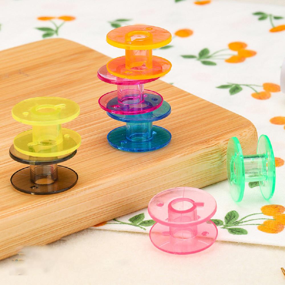 10/20Pcs Home Transparent Multi Color Sewing Machine Bobbins Spools Empty Bobbins Spools DIY Embroidery Sewing Accessories