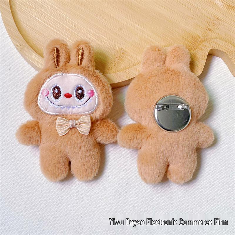 

Милый плюшевый кролик Лабубу в корейском стиле, брошь для косплея, украшение, подарок