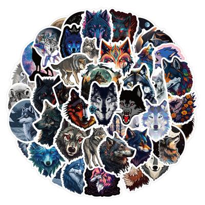 60 STÜCK Neues Wolf Graffiti Aufkleber Set Wasserdichte DIY Aufkleber für Skateboard Notizbuch Kühlschrank Telefon Kinder Spielzeug