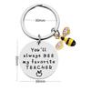 Teacher's Day & Thanksgiving Little Bee Engraved Inspirational Keychain Gifts