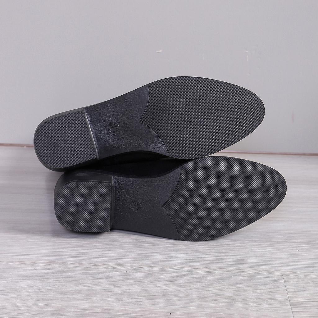 fashion New Winter Women's Boots Pionted Toe Square Heel Shoes for Women Outdoor Anti-slip Mid-calf Ladies Boots Mid Heel Platform Shoes