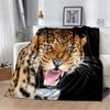 3d Tier Gepard Leopard  Cartoon Blanket for Bed Picnic Blanket Sofa Thin Blanket Air Conditioning Blanket Customized Blankets