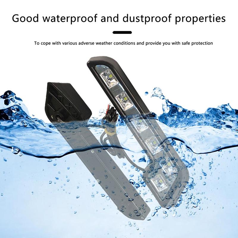 Daytime Running 12V 6 Led Lights L Shaped Driving Lamp Daytime Running Light