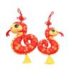 Stuffed Paper-cut Zodiac Snake Pendant With Tassels Snake Mascot Doll Snake Dolls Pendant  Girl/Boy