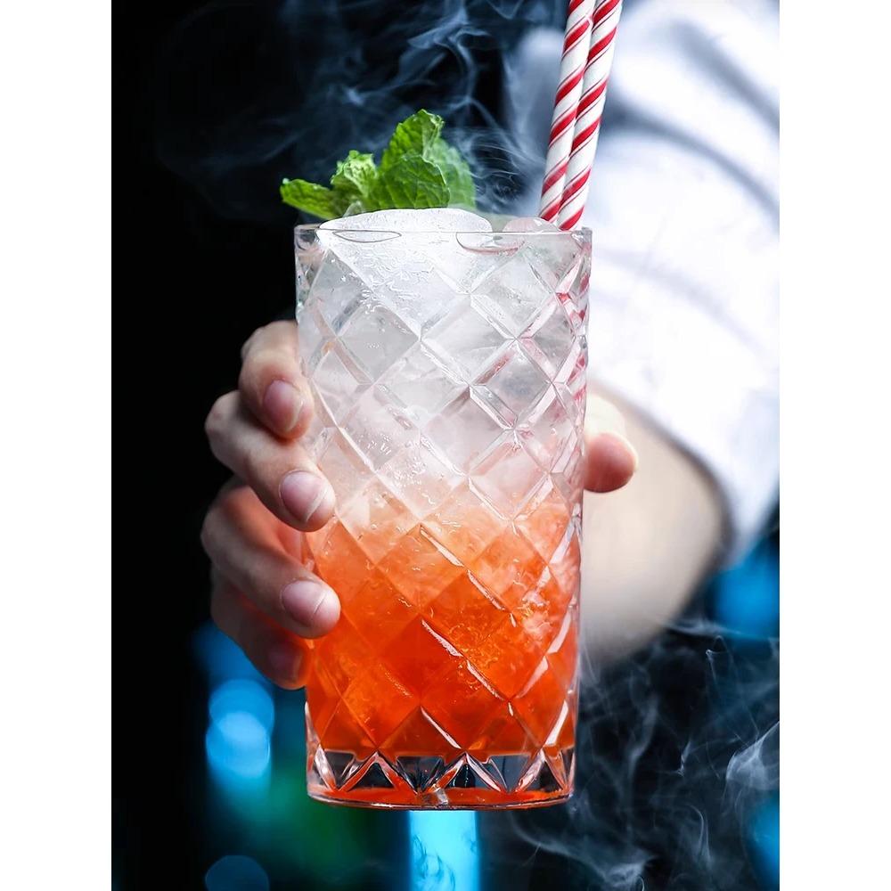 Lead Free Creative Glass Crystal Highball Glass Barware Collins Tumbler Drinking Glasses For Water, Juice, Beer, And Cocktail