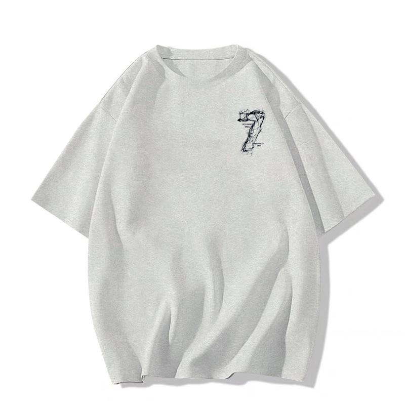 Women's Oversized White Cotton T-Shirt - Summer 2025 Casual Style