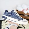 A Men's Shoes Summer Canvas Shoes Men's Versatile College Style Casual Denim Board Shoes Men