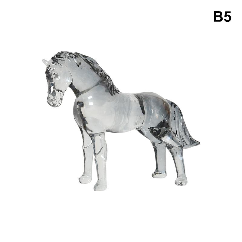 2026 Zodiac Horse Statue Feng Shui Collection Crystal Light Luxury Horse Sun Catcher Ornament Home Desktop Decoration