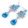 European and American Bride Drop Earrings Necklace Set Adjustable Pendant Necklace