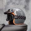 Retro Semi-open Motorcycle Helmet Cross-country Motorcycle Accessories Motorcycle Helmet 3/4 Retro Helmet In Winter
