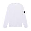 Fleece Garment Dyed Crewneck White Men Streetwear 811562420-V0001