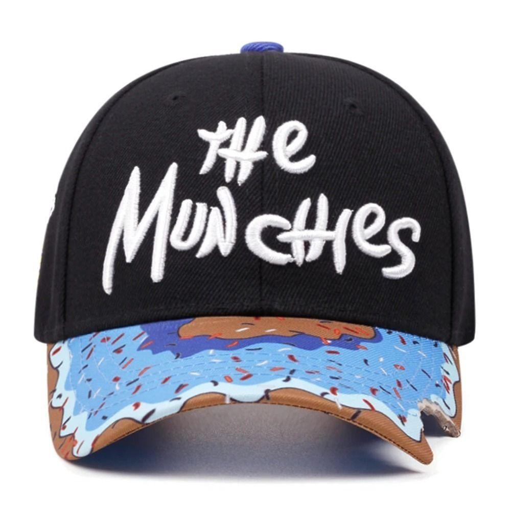 Korean Style Donut Embroidery Baseball Cap Adjustable Dance Snapback Hats  Daily