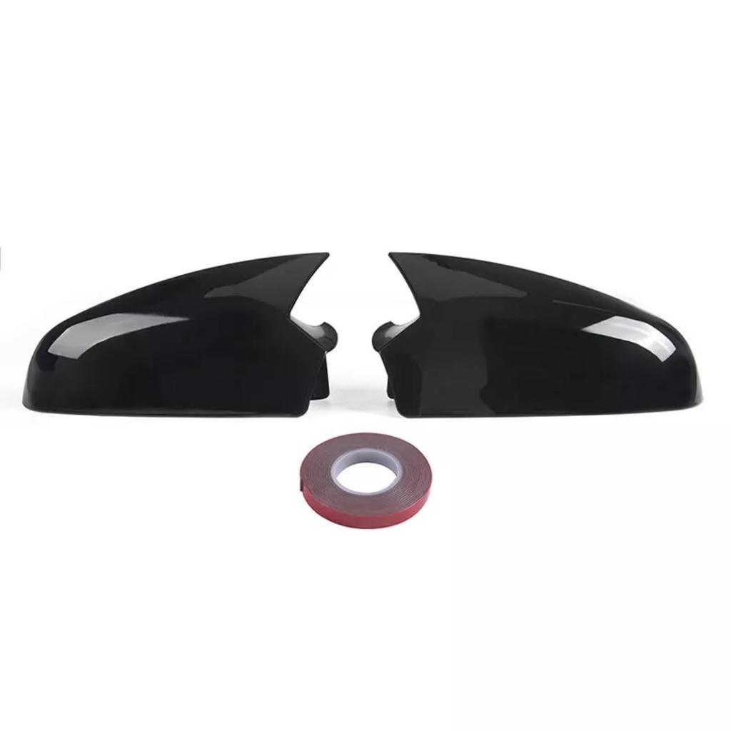 Glossy Black Pair Side Mirror Cover For Vauxhall For Opel Astra H MK5 Door 2004-2009 Glossy Black Rearview Mirror Cap Cover