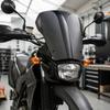 Motorcycle Windshield PreDrilled Windscreen Curved Black Acrylic for Everyday