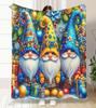 Plush Flannel Valentine'S Gnome Printed Blanket – Ultra-Soft And Comfortable Chair, Sofa, Nap, Or – Aesthetic Year-Round Style