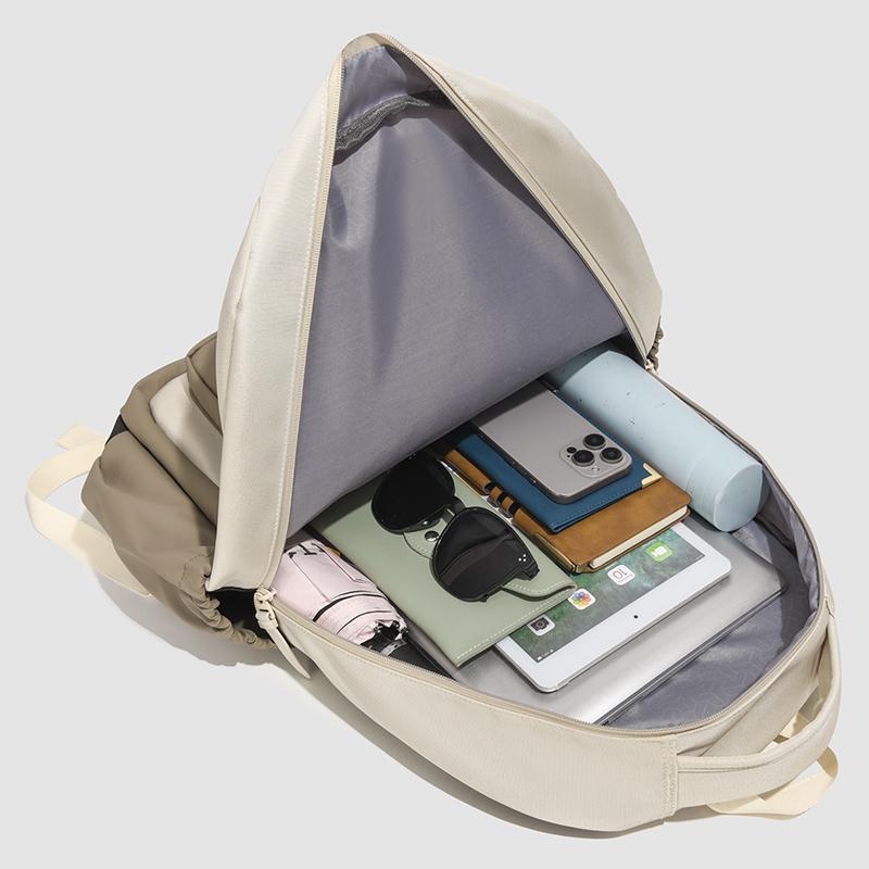 College Style Backpack Men's Large Capacity Backpack Junior Senior High School Student Contrast Color Campus Schoolbag