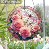 Acryl Rosa Rose Libelle Sonnenfänger Buntglas-Effekt Fensterhänge-Ornament Blumenliebhaber Geschenke