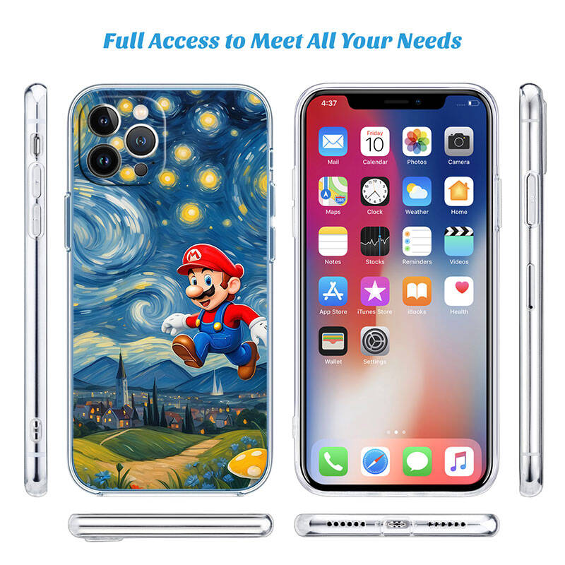 MH85 M-Marios Case for Motorola E7 G6 G7 G8 G9 Plus Power Play G10 G20 G04 E30 E40 E22 E20 E13 E15 G22 G23 G05 G75 G35 G55