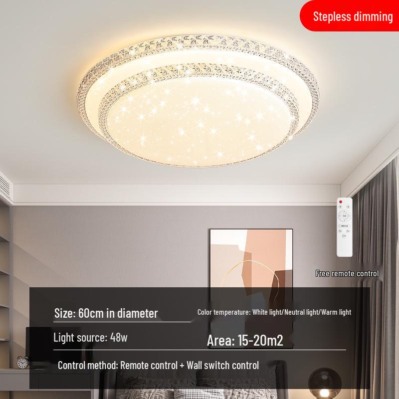 Luxury Crystal LED Ceiling Light for Bedroom, Study, Living, and Dining Rooms