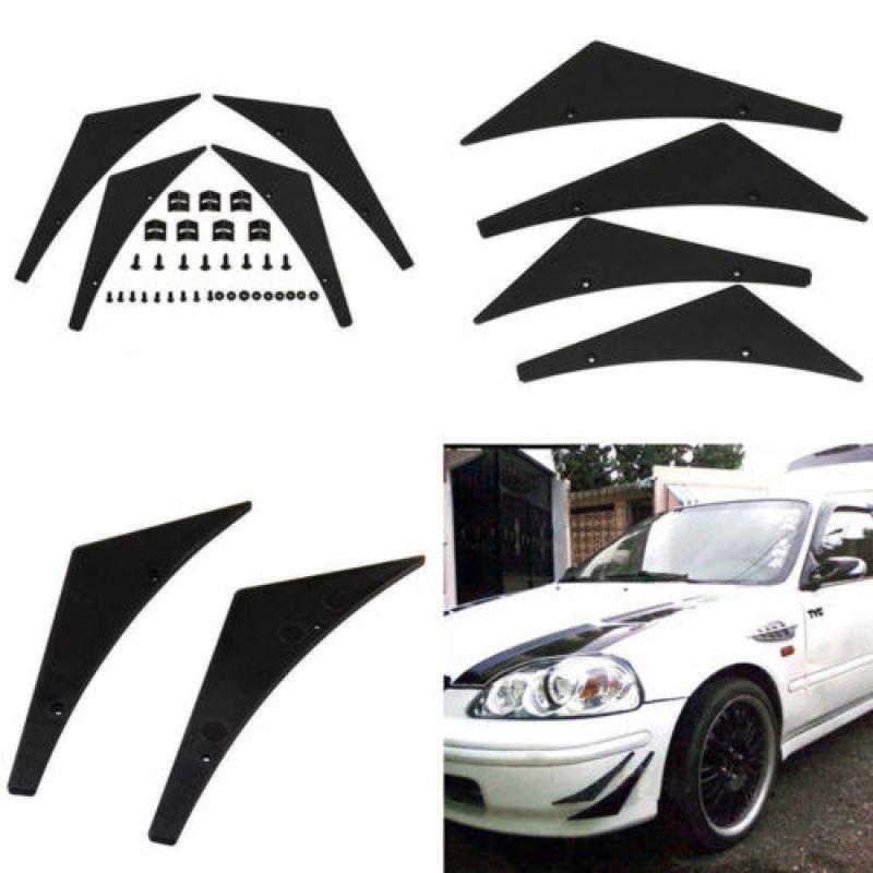 Car Refit Part Front Bumper Lip Diffuser Splitter Fins Spoiler Canards General Use