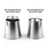 2pcs Piping Nozzles Set, Large Stainless Steel Icing Nozzles, Cream Cake Piping Tips For Dessert Biscuit Cup Cake, Kitchen Acces