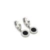 Accessories Titanium Steel Roman Numbers Ear Buckles Women'S Non-Fading Personality Fashion Round Pendant Earrings Premium Sense