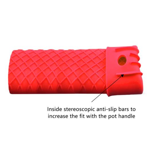 3Pcs Silicone Non-slip Anti-scald Insulated Hot Pot Handle Grip Holder Potholder