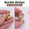 10pcs Crystal Pearl Button Covers Detachable Clip-On Shirt Coat Decorative Buttons Sewing Button for DIY Blouses Clothing