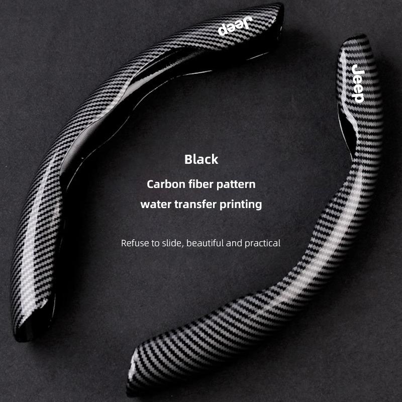 For Jeep Car Steering Wheel Cover Carbon Fibre Sports Styling Accessories For Jeep Grand Cherokee Wrangler JK Gladiator Compa
