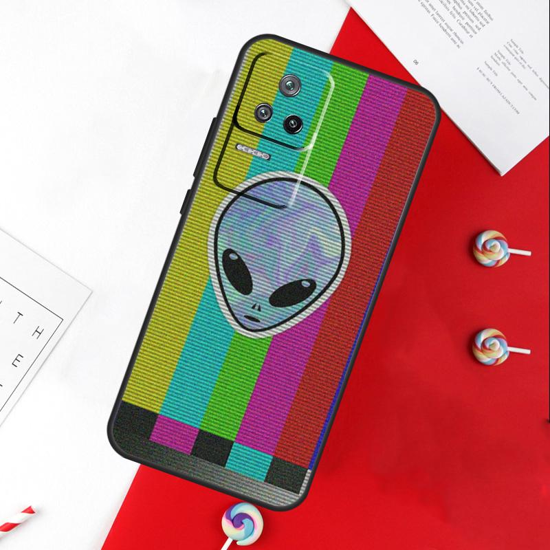 Aesthetic Alien Cover For Xiaomi 14 Ultra 15 13 11T 12T 13T 14T Pro POCO X7 Pro X3 X5 X6 M6 F5 F6 Pro Case