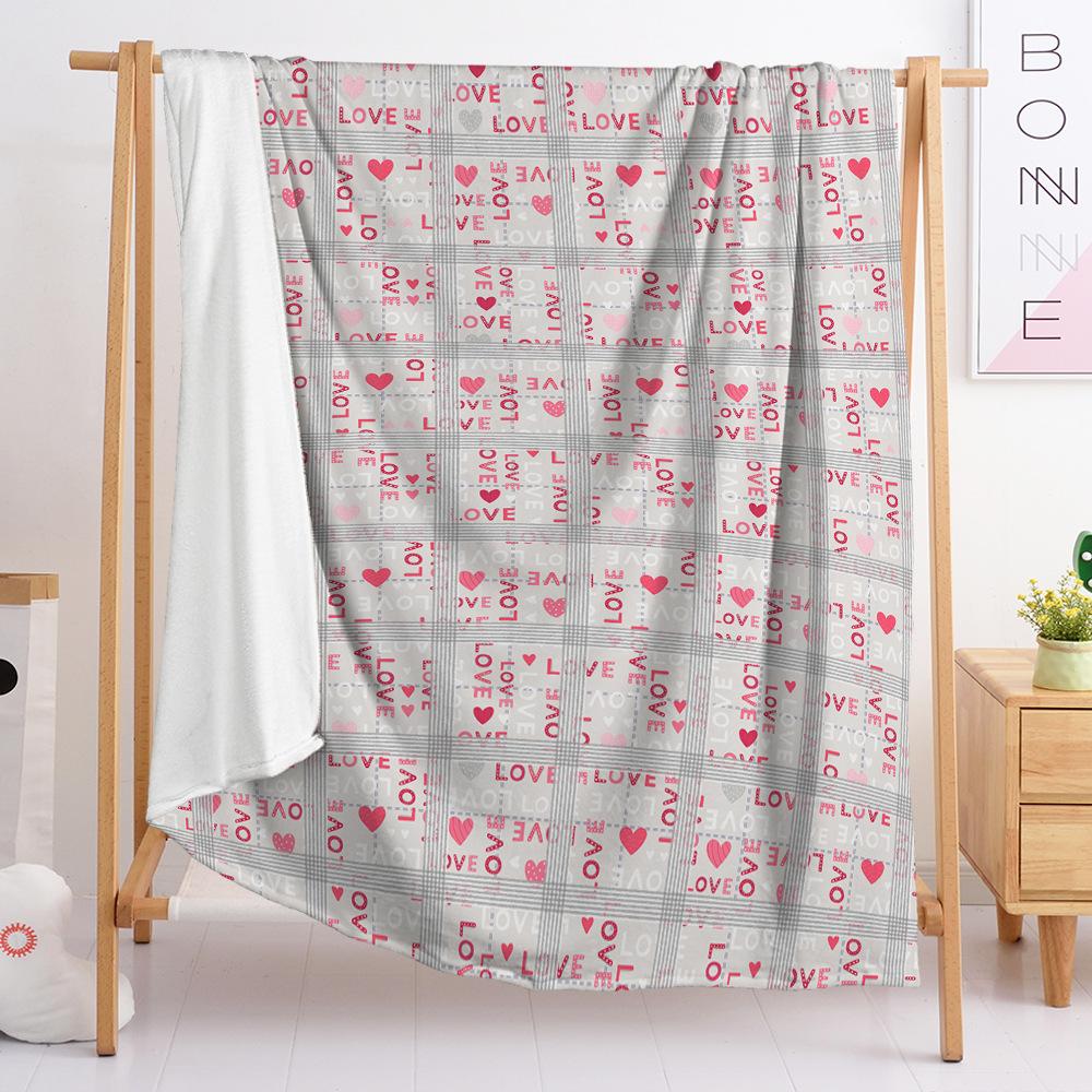 Flannel Blanket Bedroom Blanket European And American Size Blanket Digital Printing